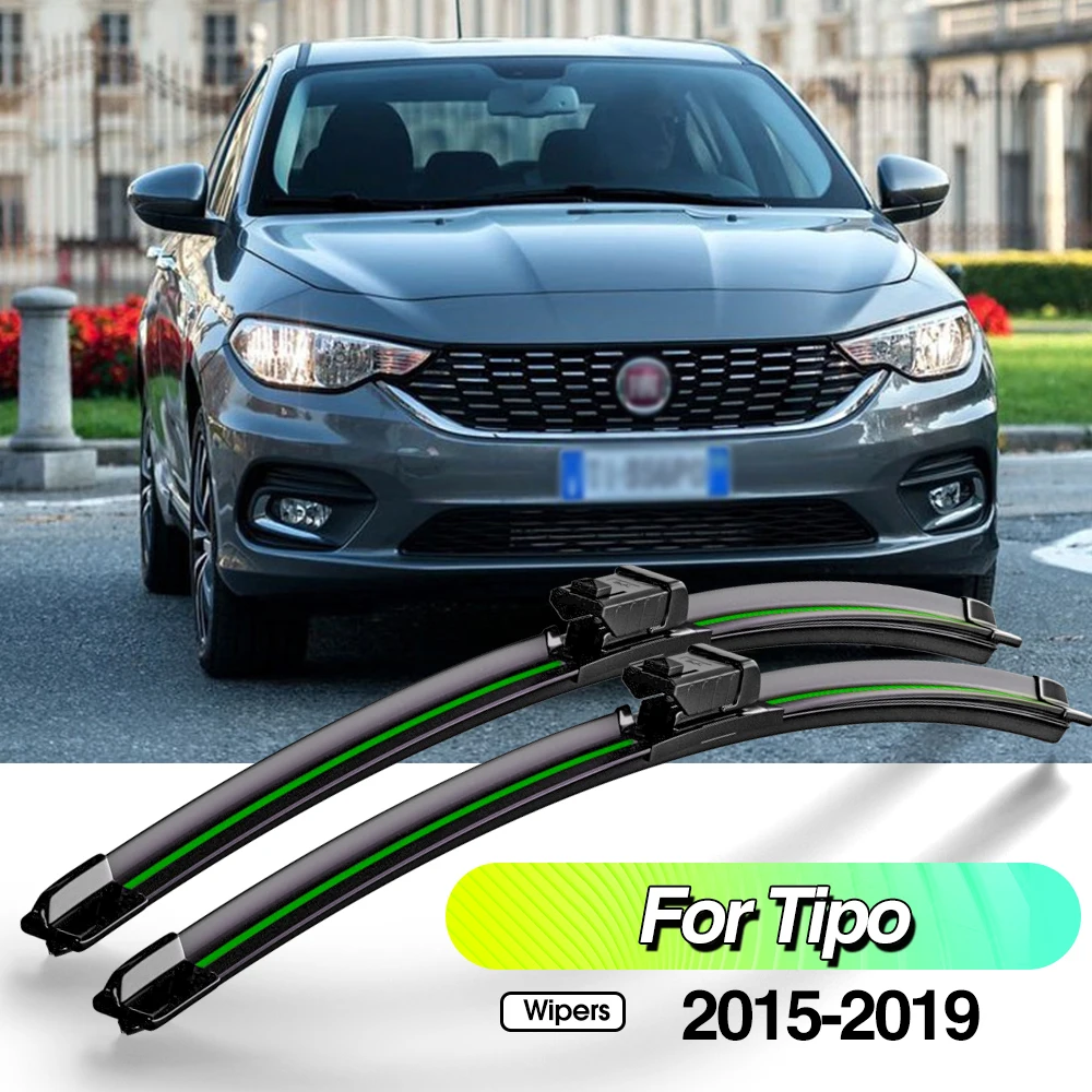 

For Fiat Tipo 2015-2019 2pcs Front Windshield Wiper Blades Windscreen Window Accessories 2016 2017 2018