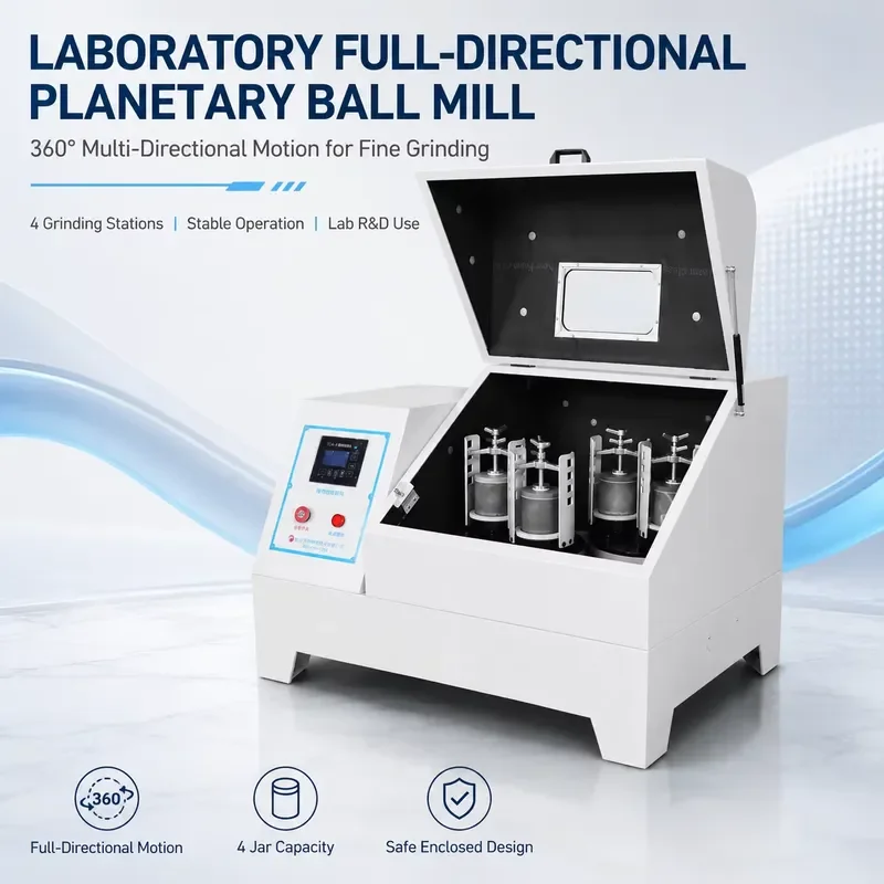 i TENCAN QXQM 360 Degree Full Directional Planetary Ball Mill 4-Jar Variable Speed Laboratory Nano Powder Grinding Machine