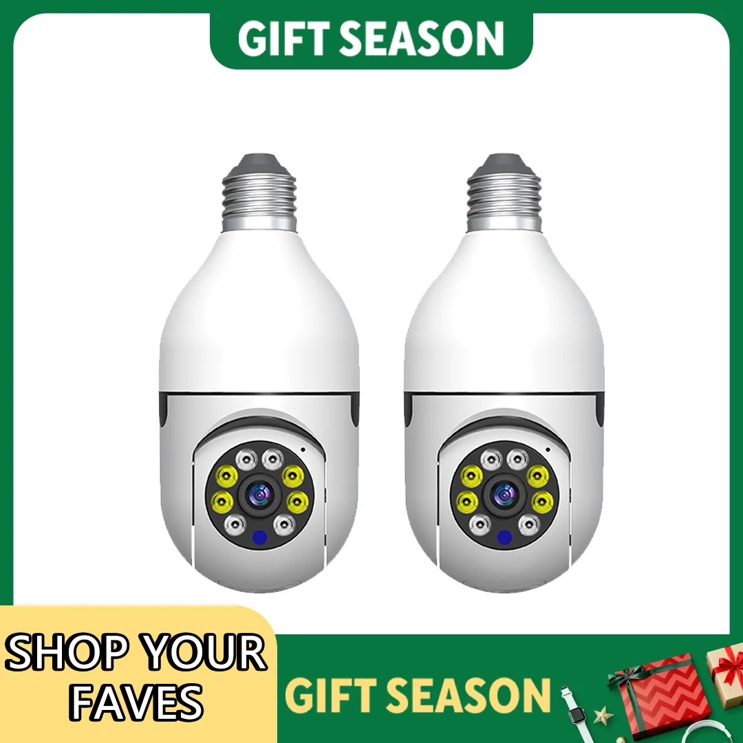 1080P night vision monitor, 5GHz Wi-Fi Bulb Security Monitor Camera , alarm push, 360° PTZ monitoring camera, intelligent motion