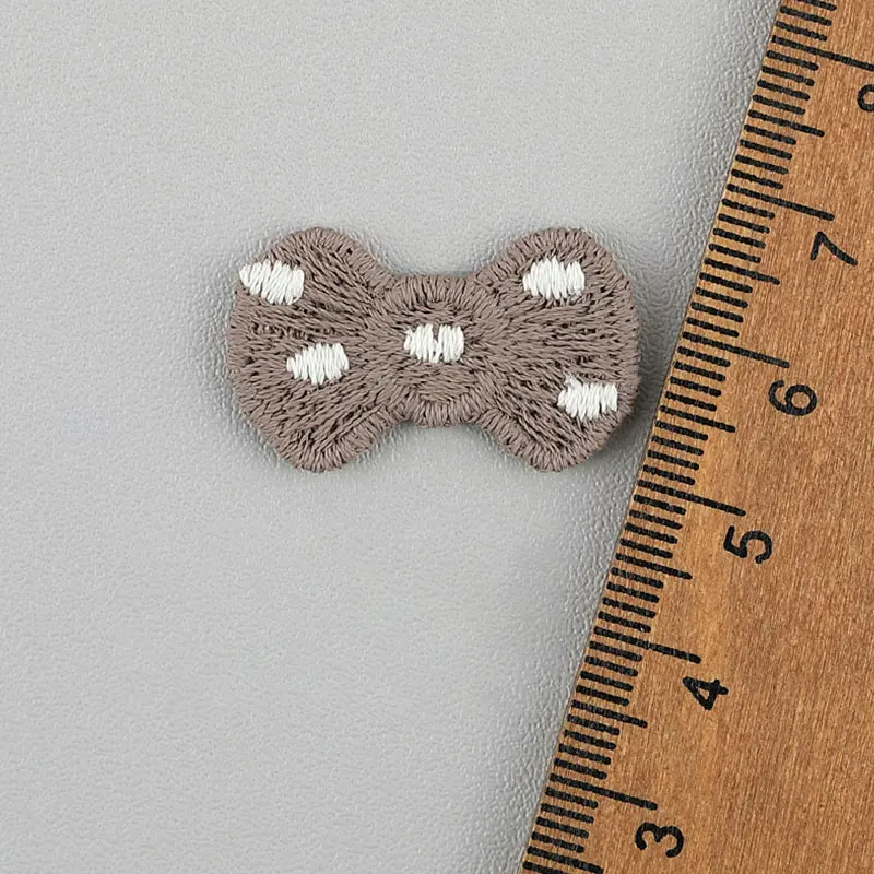 20 Stück gestrickte, bestickte Schleifen-Aufnäher für DIY-Kinderkleidung, Haarspangen, Schuhe, Socken, dekorative Aufnäher – Detail 8