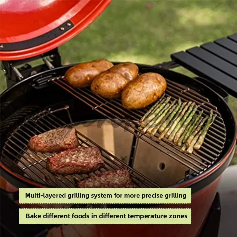 Système de cuisson Divide and Conquer pour accessoires de barbecue Kamado rond de 18 pouces, 18 pouces, 22 pouces, 25 pouces