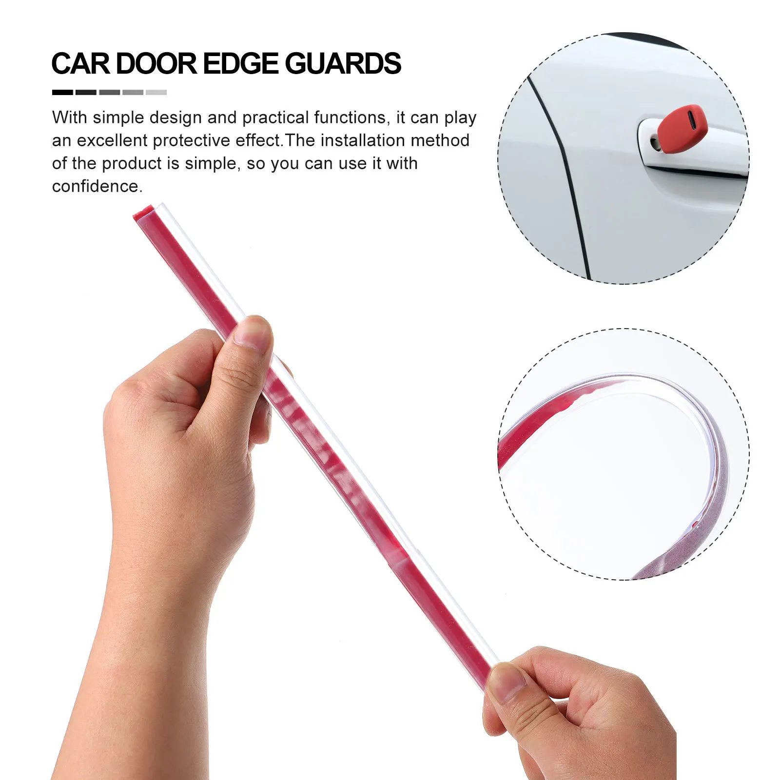 

2 Pcs Sealing Strip Auto Door Edged Guards Rubber Bumper Protector for Cars Trim