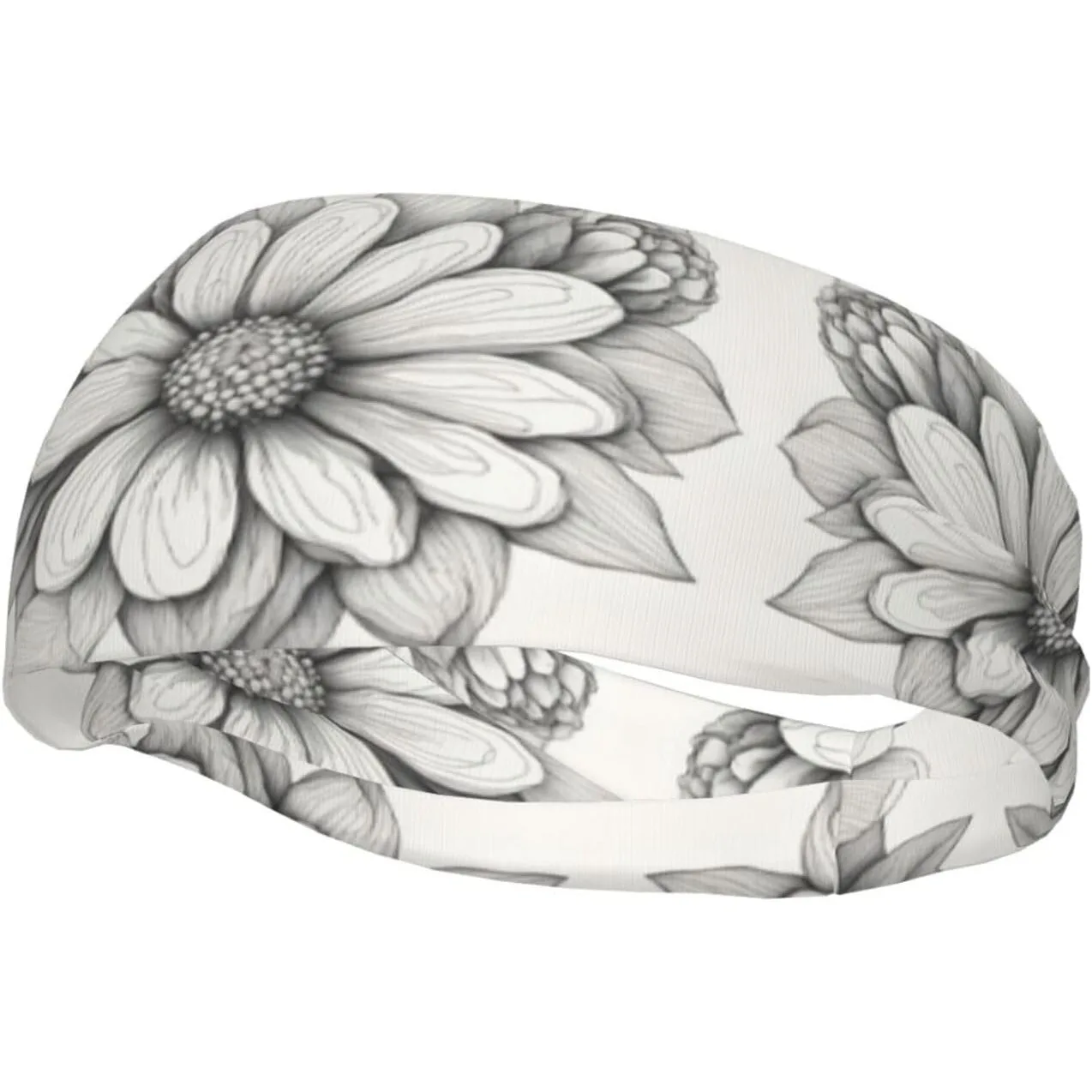 

Спортивная повязка на голову с цветочным принтом ручной работы для мужчин и женщин, спортивная повязка на голову для тенниса, баскетбола, бега, тренажерного зала