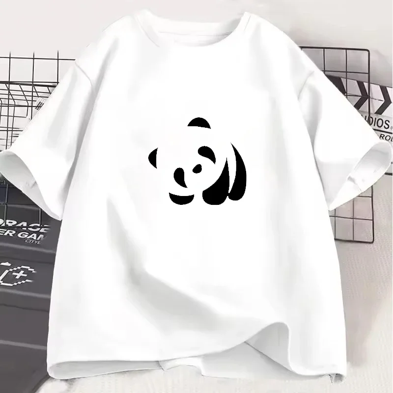 Camiseta estampada panda de dibujos animados para mujeres camiseta casual hip hop Harajuku camiseta relajada