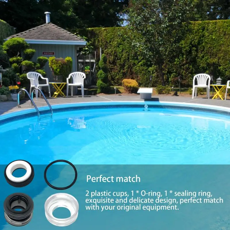 Pool Pump Seal Kit Unbreakable Pool Pump O Ring Seal Repair Kit For PVC Super Pump Easy Installation Complete Pump Parts Set