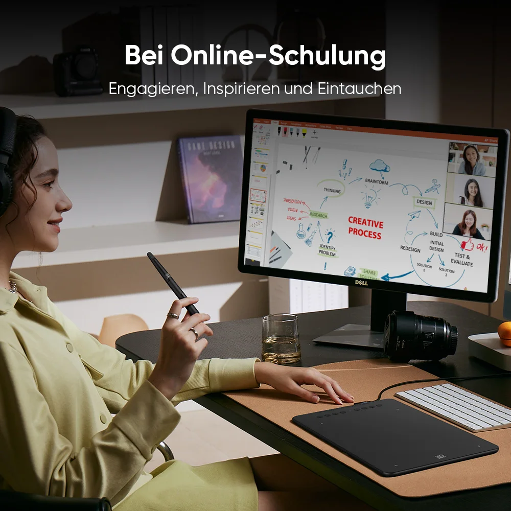 XPPen Deco01V3 Grafiktablett, 10 Zoll, digitales Zeichentablett, 3 Farben, 16384 Stufen, 60 Neigungsstufen, Kunstanimation für Android, Windows, Mac – Detail 5