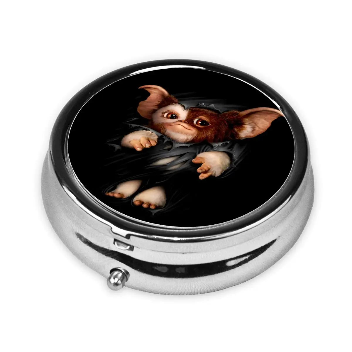 G-Gremlinses صندوق حبوب معدني Gizmo فيلم Mogwai الوحش الرعب ريترو الخيال العلمي 3-مقصورة منظم حبوب منع الحمل صندوق تخزين الحاويات #4