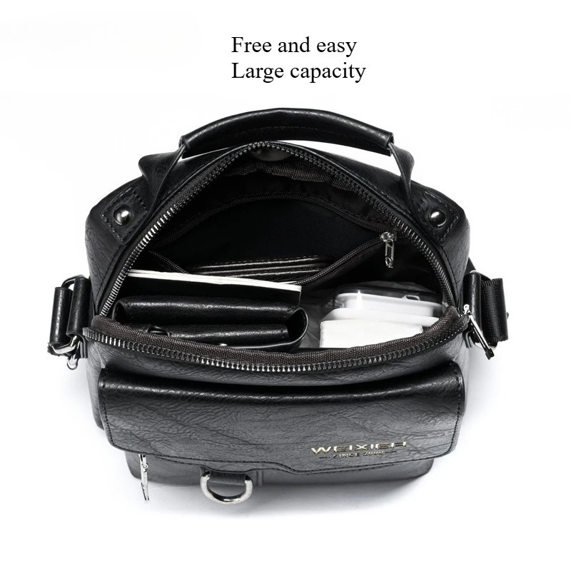 Bolsa crossbody masculina de alta qualidade bolsa de ombro retro mochila de negócios masculina bolsa de ombro casual bolsa de ombro