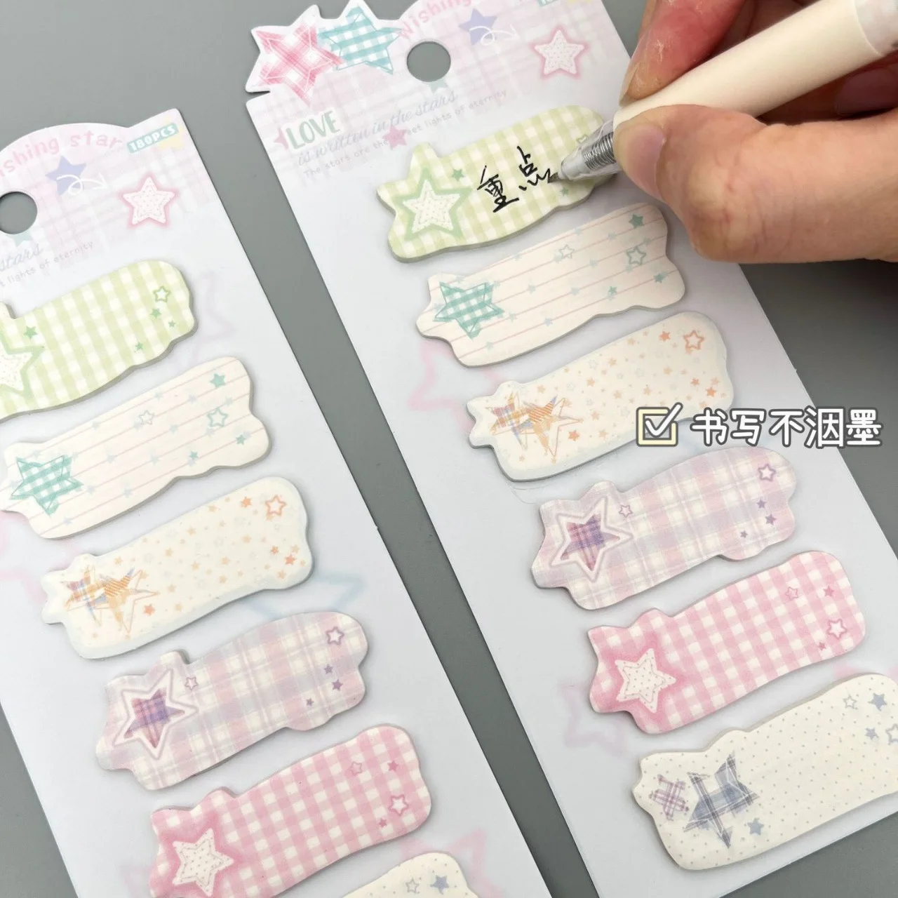120 Sheets Kawaii Star Shaped Index Stickers 120pcs High-value Sticky Tabs for Notebook Classification Journal DIY Stationery