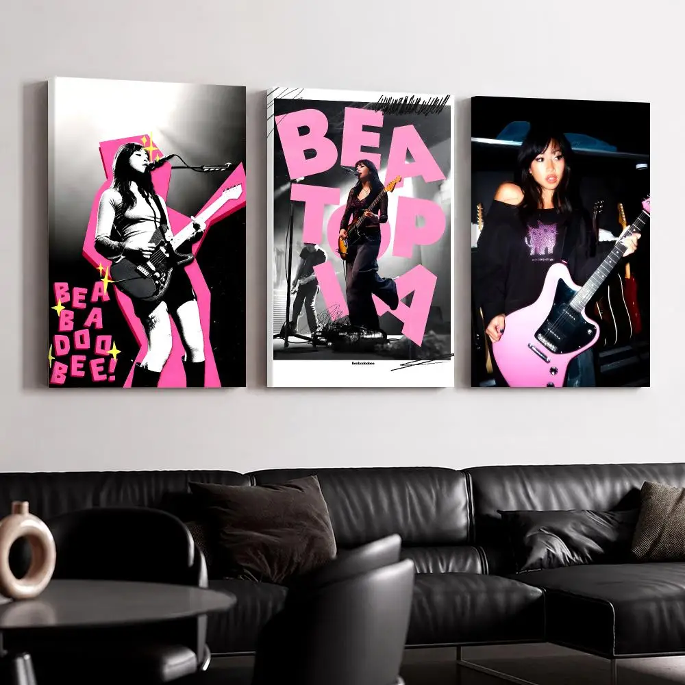 Singer Album B-Beabadoobee Framed Wall Painting Canvas Poster Ready to Hang Wall Art for Bedroom Living Room Home Decor Gift