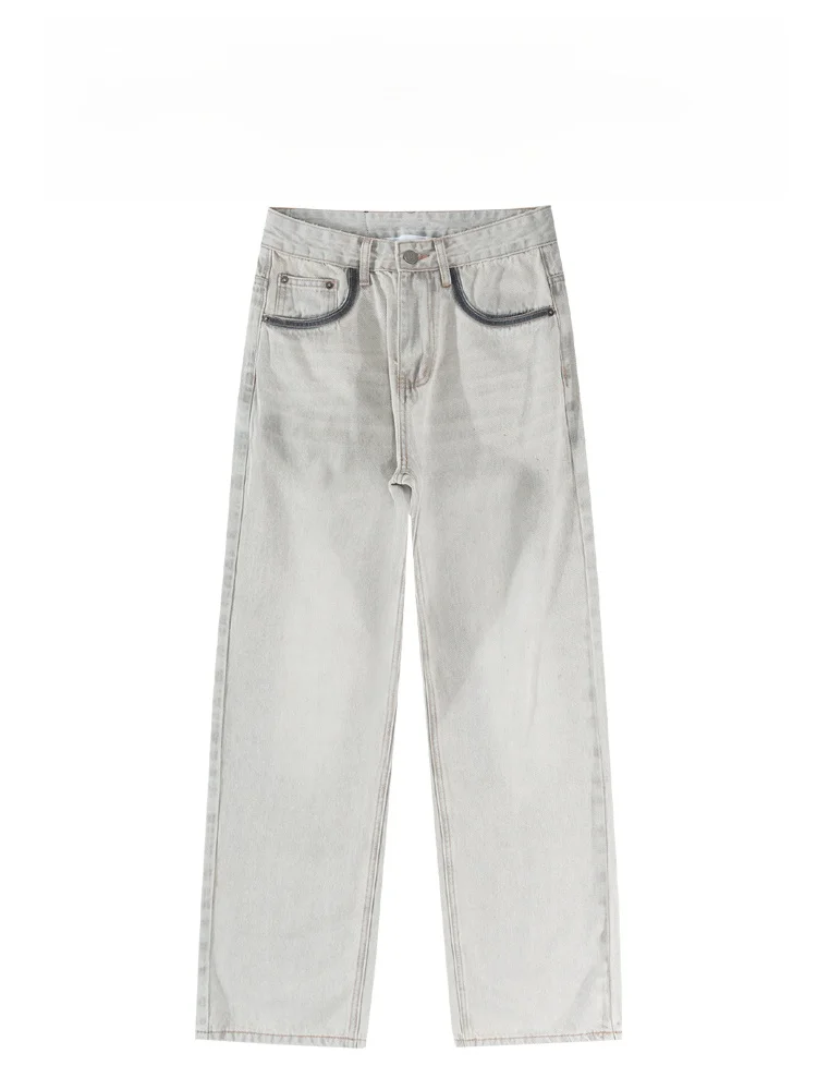 

BAIRBAOLIY Trendy Brand Men's Straight Leg Tie Dye Jeans Casual Versatile Long Pants Faionable Urban Sle Spring 2026