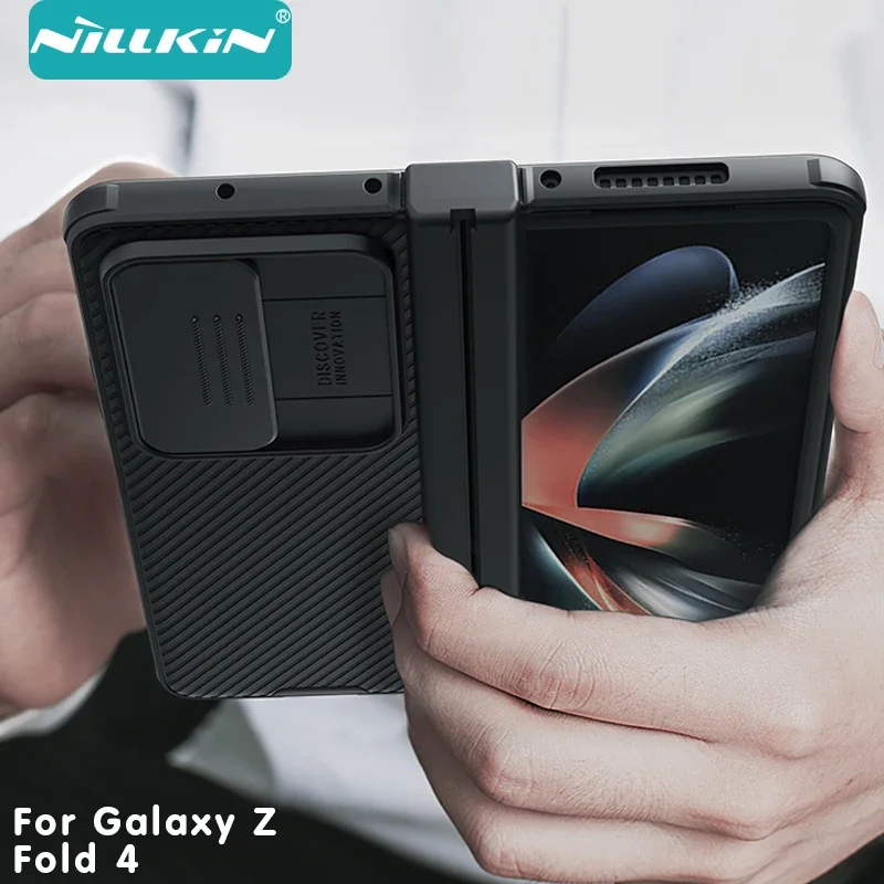 for Samsung Galaxy Z Fold 4 Phone Case,NILLKIN Camera Protection Slide Protect Cover Lens Protection Case for Galaxy Z Fold4 5G