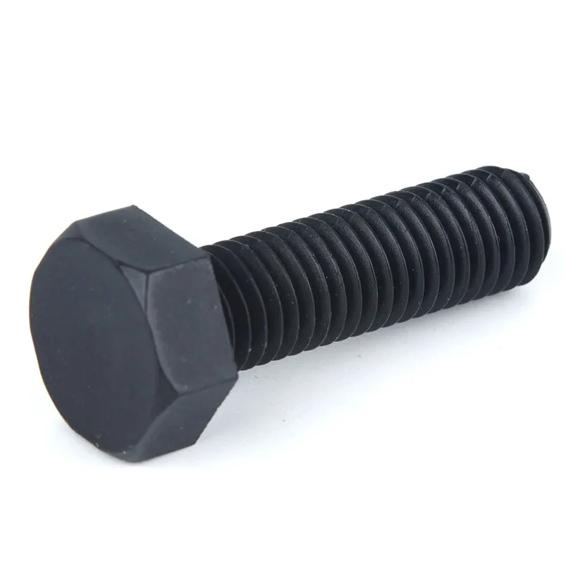 M3 M4 M5 M6 M8 M10 M12 Nylon Black External Hex Head Screws Plastic Hexagon Bolts for Heat/ Electricity Insulation