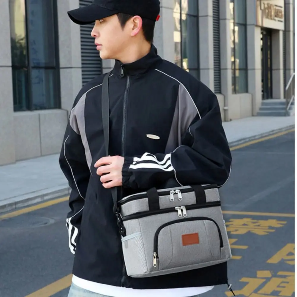 

Изолированная сумка для обеда из ткани быка, большая вместительная однотонная теплая термосумка для еды, изоляционная упаковка, женская сумка для мамы с мультяшными животными