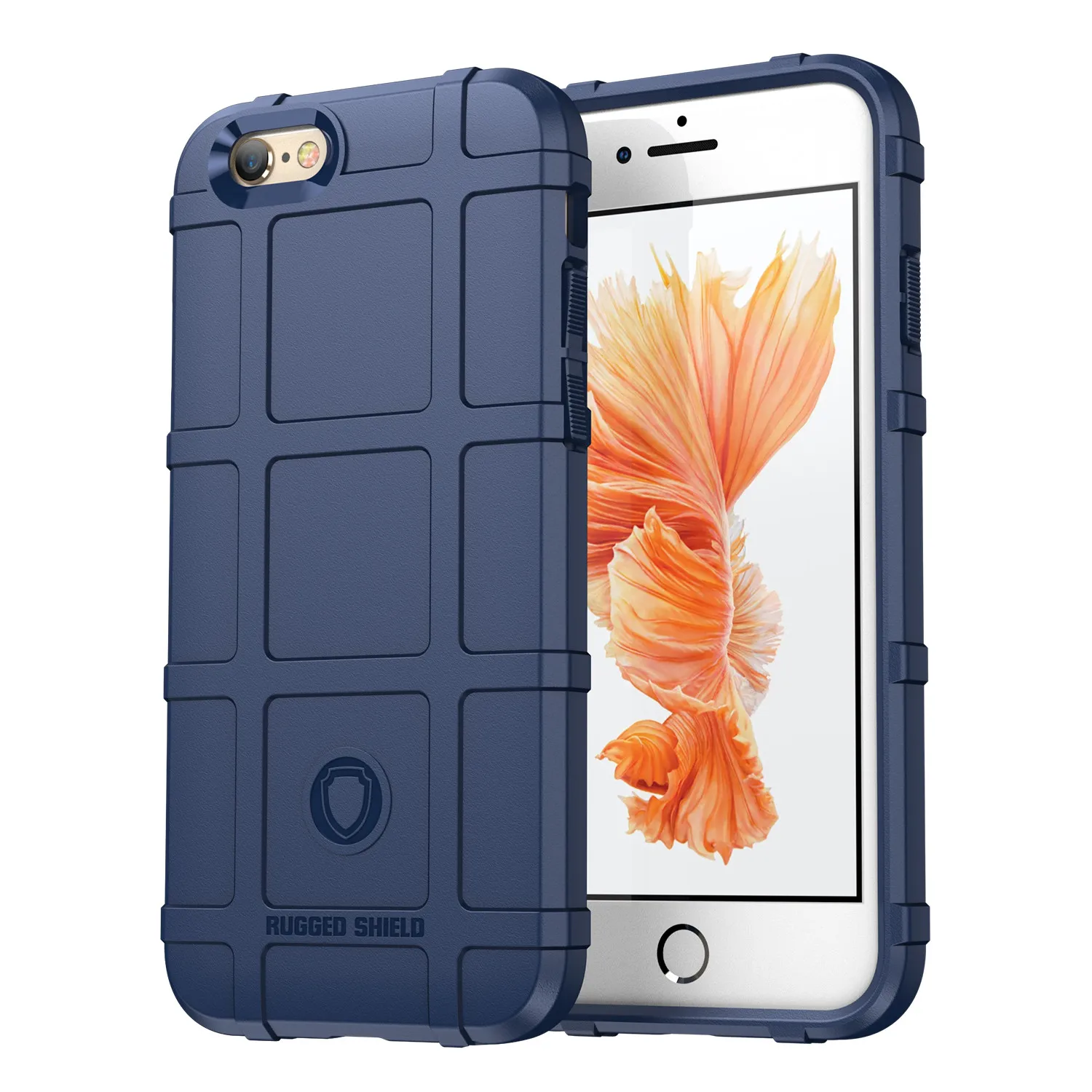 حافظة هاتف مدرعة ثقيلة لهاتف آيفون 6 بلس 6s بالإضافة إلى غطاء مطاطي غير لامع مقاوم للصدمات لهاتف آيفون 6s plus حافظات درع من السيليكون الناعم