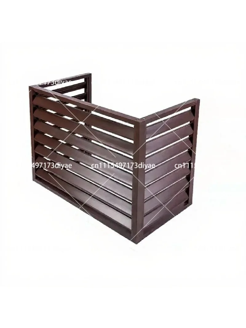 cache-de-protection-exterieur-en-alliage-d'aluminium-pour-unite-de-climatisation-avec-persiennes-anti-pluie-pour-commande-electrique-ou-manuelle
