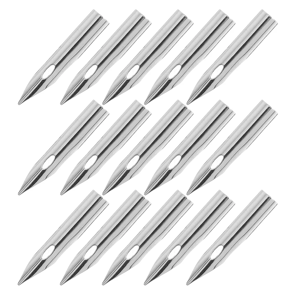 

15 Pcs Fountain Pen Nibs 0 28mm Precision Tips for Dip Pens Calligraphy Drawing Cartoon Painting Metal Accessories