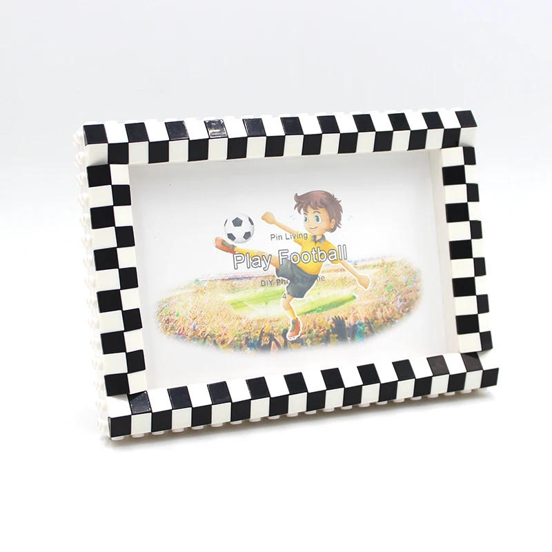 Sports Football DIY  Building Block Photo Frame Handmade Simple Baby Set Event Gift