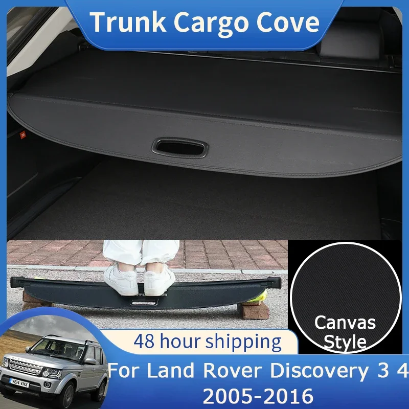 Rear Trunk Cargo Cover For Land Rover Discovery 3 4 L319 LR3 LR4 2005~2016 Waterproof Interior Privacy Shield Curtain Accessorie