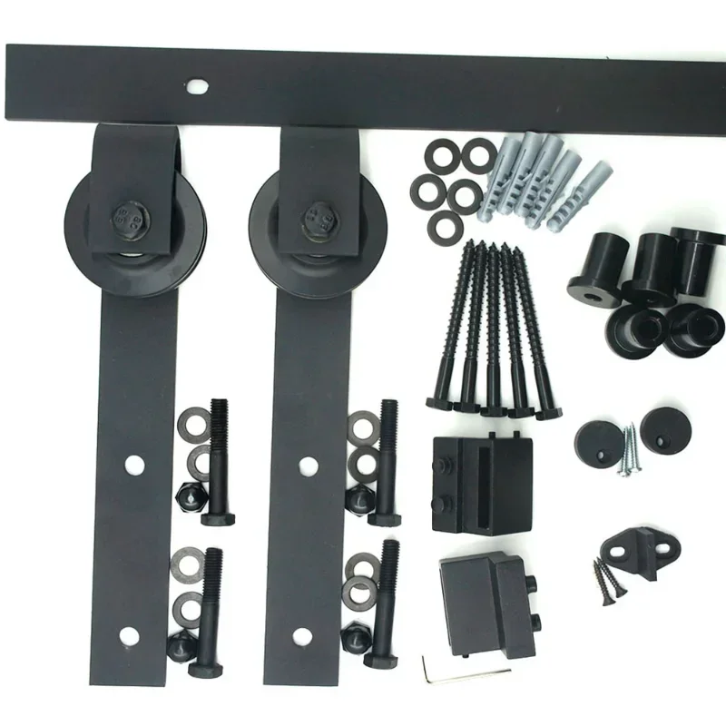 ceiling mounted metal sliding barn door hardware fittings wrought iron sliding system accessories for doors