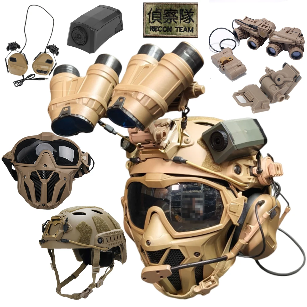 

FANDAO Call Of Duty Tactical Helmet Set Airsoft Paintball Full Set Of Military Fan Equipment For Role Playing Delta Force Game