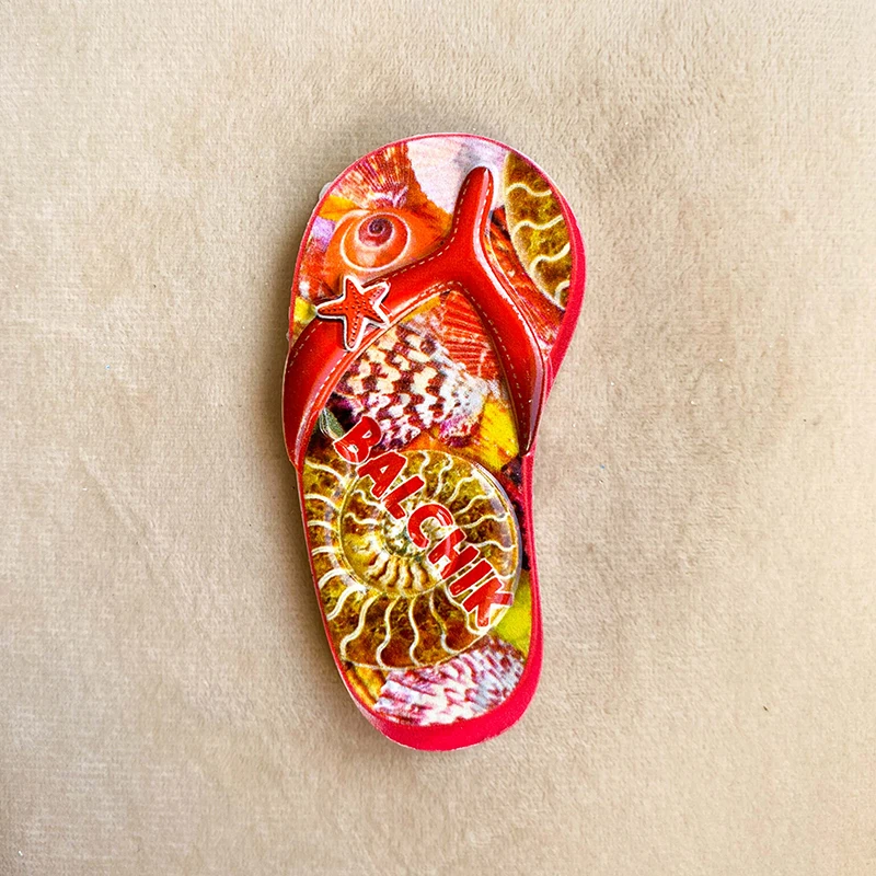 Balchik Travel Souvenirs Коллекция предметов для обустройства дома Ремесла Тапочки Ocean Shell 3D стерео магнит на холодильник