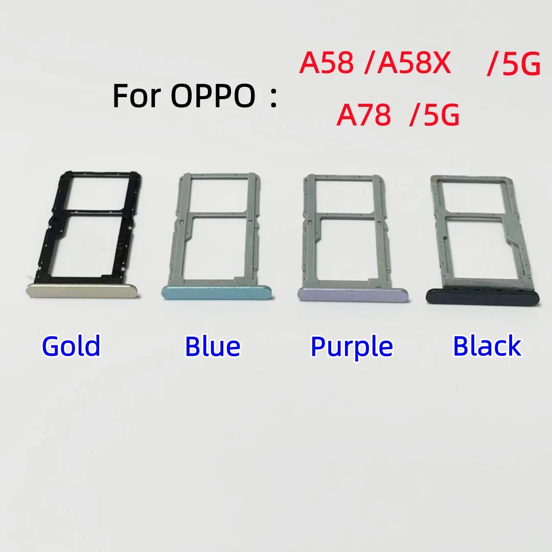 OPPO A58 A78 4G/5G CPH2483 CPH2565 PHJ110용 A78 SIM 카드 트레이 칩 슬롯 서랍 카드 홀더 SD 카드 서랍 칩 카드 트레이 썸네일 3