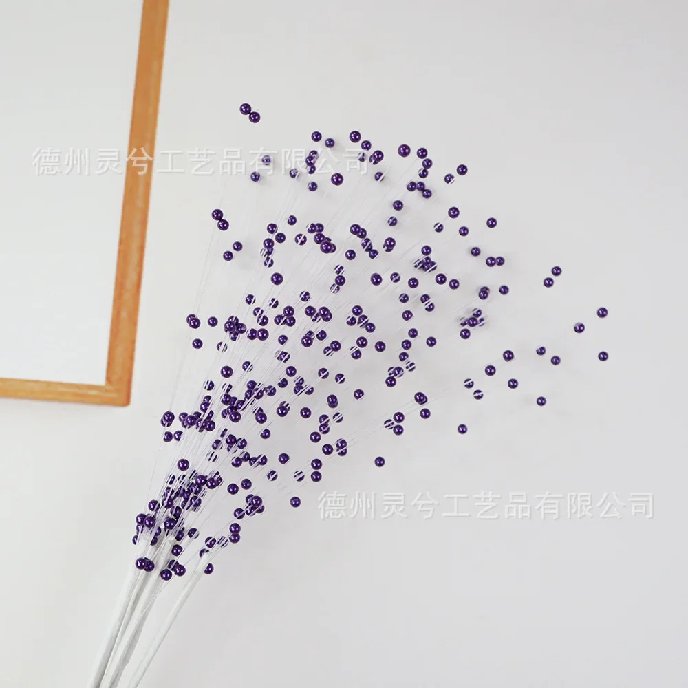 6mm Pearl Ball Christmas Picks Glitter Stem Branch Artificial Plants DIY Deocration Festival Decoration Stage Setting Supplies