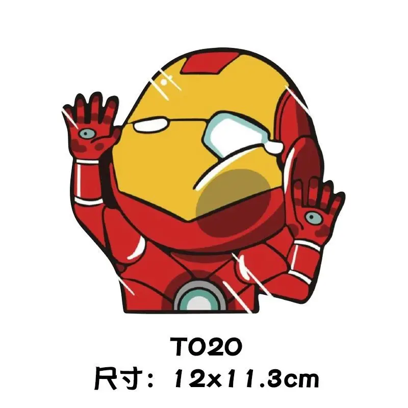 สติ๊กเกอร์ติดรถยนต์อเวนเจอร์ส สติ๊กเกอร์มาร์เวลไอรอนแมน สติ๊กเกอร์ติดกระจกหน้าต่าง กันน้ำ กันแดด สติ๊กเกอร์อนิเมะ อุปกรณ์ต่อพ่วงตัวละครอนิเมะ