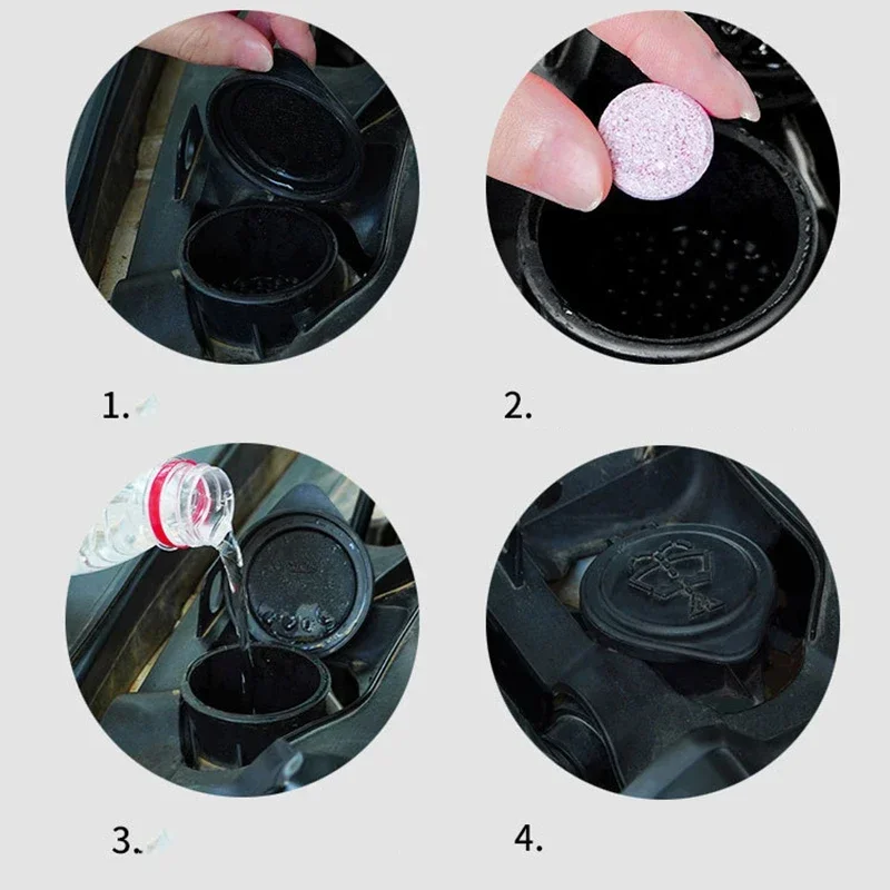 10pcs Car Effervescent Tablets Solid popular Windshield  Washer Fluid Concentrated Clean Tablets Cleaning Auto Accessories