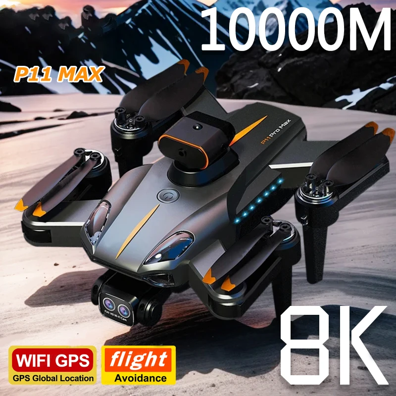 For Xiaomi P11 Max Drone 8K 5G GPS Professional HD Aerial Photography Dual-Camera Obstacle Avoidanc Brushless Quadrotor 10000M