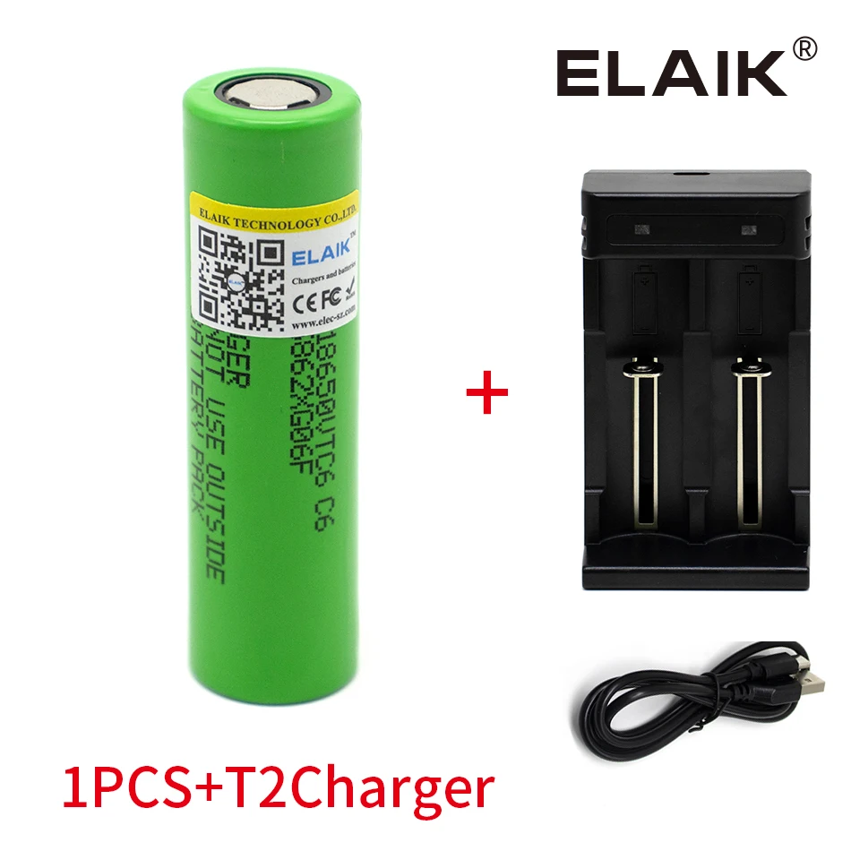 New original 18650 VTC6 3.6V 3000mAh battery For Us 18650 30A toys tools flashlight battery+USB Charger