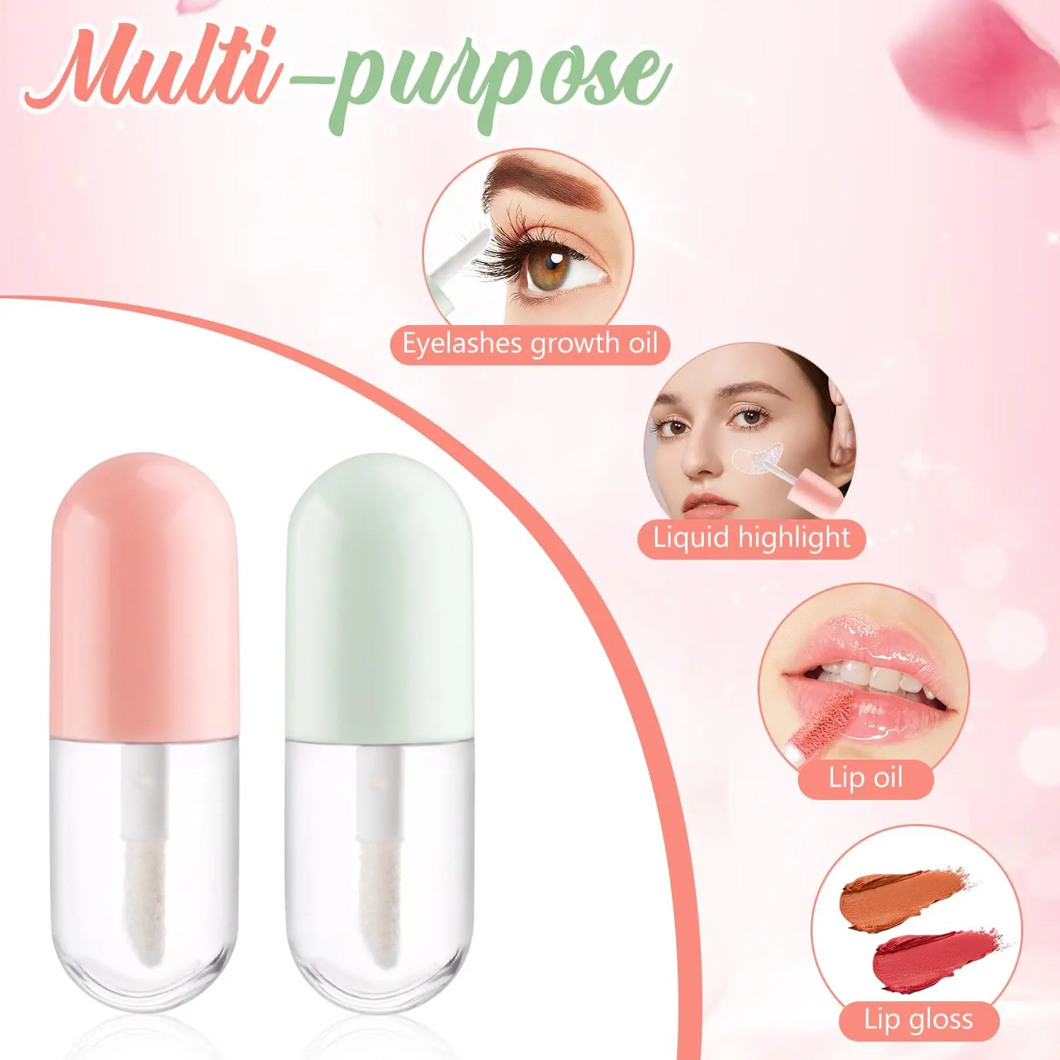 5/10PCS 3ml Riutilizzabili Mini Lip Gloss Tubi Vuoti Bottiglia di Balsamo per le labbra per il FAI DA TE Olio per le labbra Da Viaggio Portatile Trasparente Rossetto Contenitore Tubi