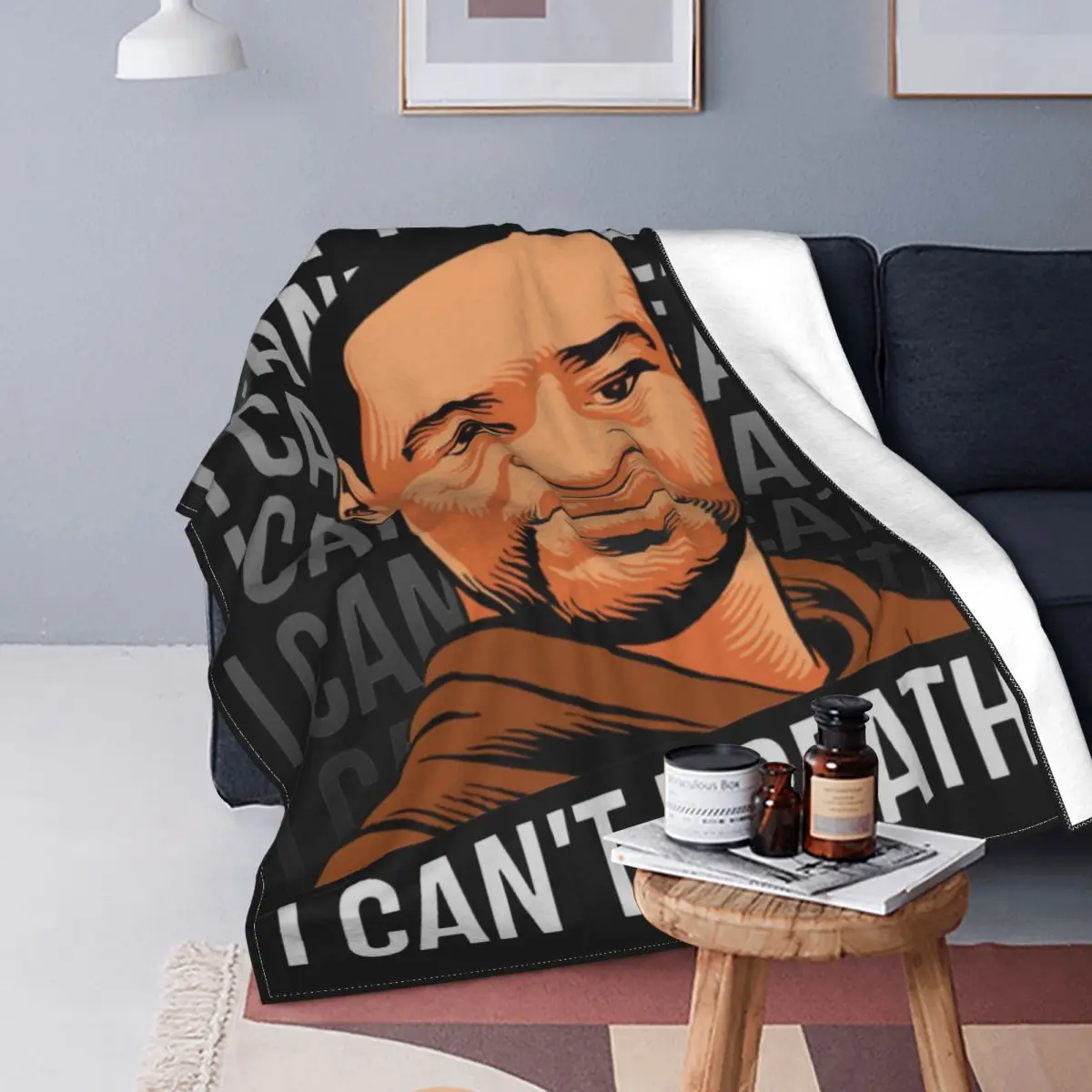 I Can\'t Breathe Blankets George Floyd Black Lives Matter Flannel Awesome Soft Throw Blanket for Home Textile Decor