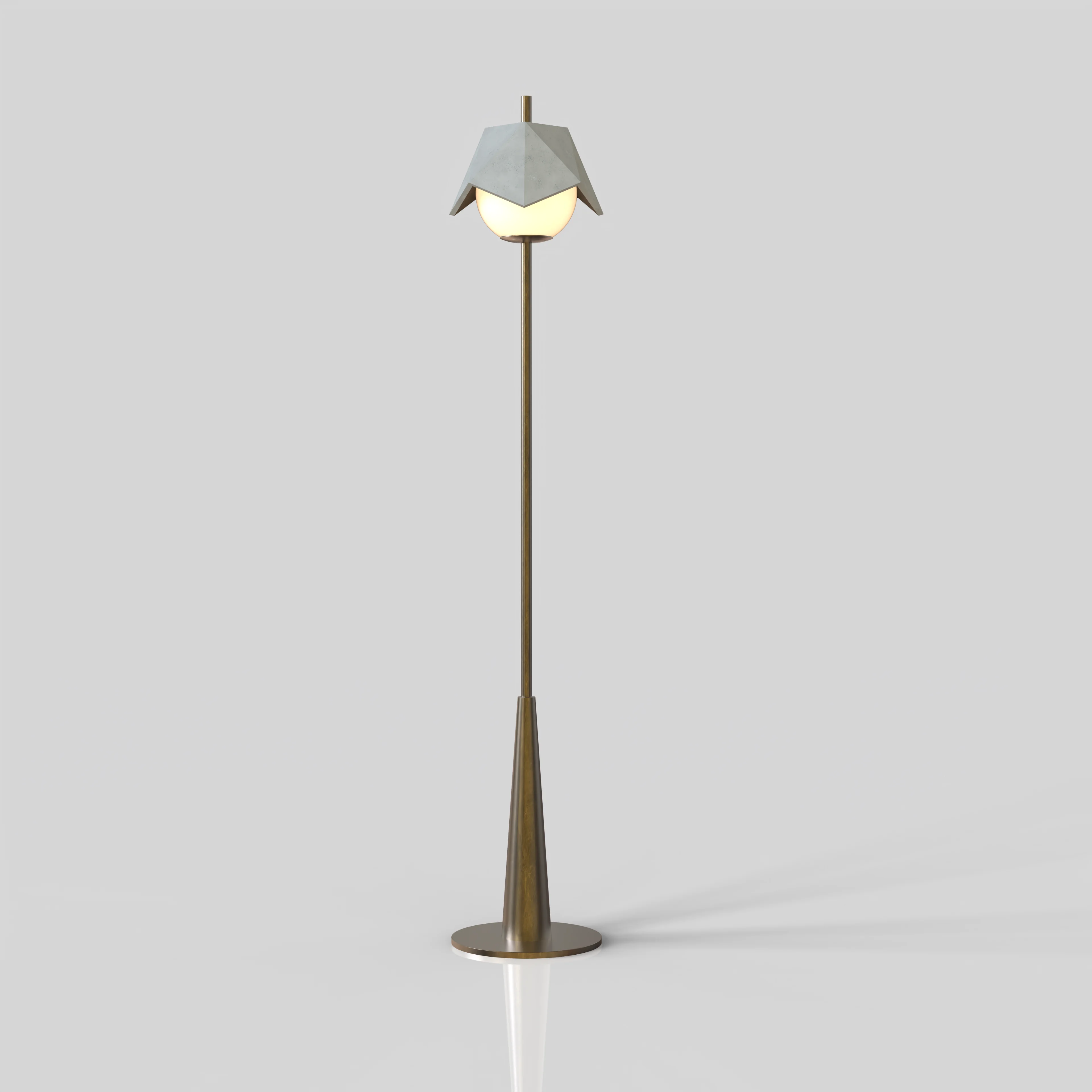 

Modern Minimalist LED Floor Light Warehouse Use Resin Shade Acrylic Diffuser Iron Stand E26 Base Adjustable Height Waterproof