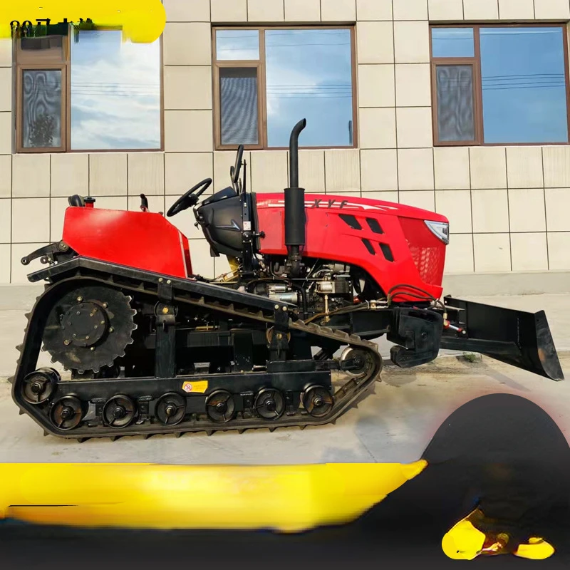 Crawler Rotary Tiller Multi-Purpose Type Riding Agricultural   Flood and Drought Dual Function Machine