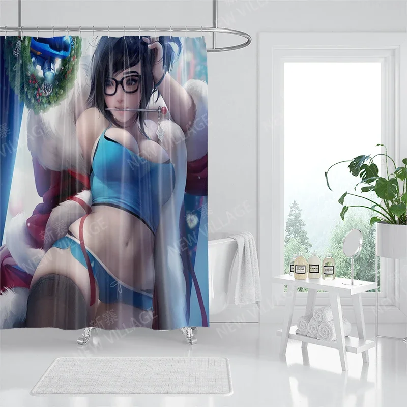 Waterproof fabric shower curtain Bathroom curtain accessories 180x200 Bath curtain for shower 240*200 cartoon cute decor 240x200