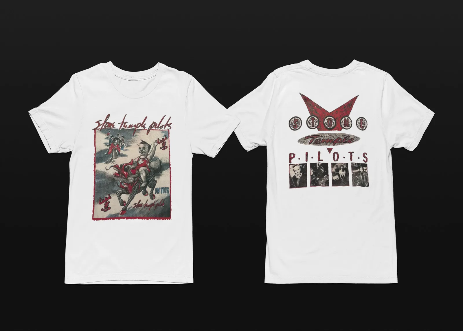 STP Stone Temple Pilots Tour 1994 Tee, 2-сторонняя, винтажная графическая футболка 101661