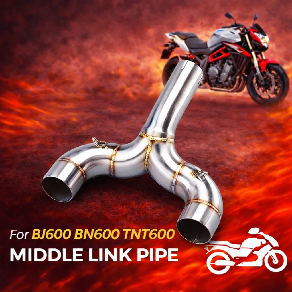 

Соединительная труба выхлопной системы (средняя секция) для Benelli TNT600 BN600 BJ600, 51 мм, с двумя выходными патрубками, нержавеющая сталь