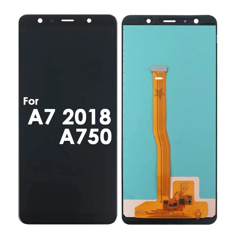 LCD Display with for Touch Screen Digitizer Assembly for Galaxy 2018 A750 SM-A750F for Replacing Cracked Screen