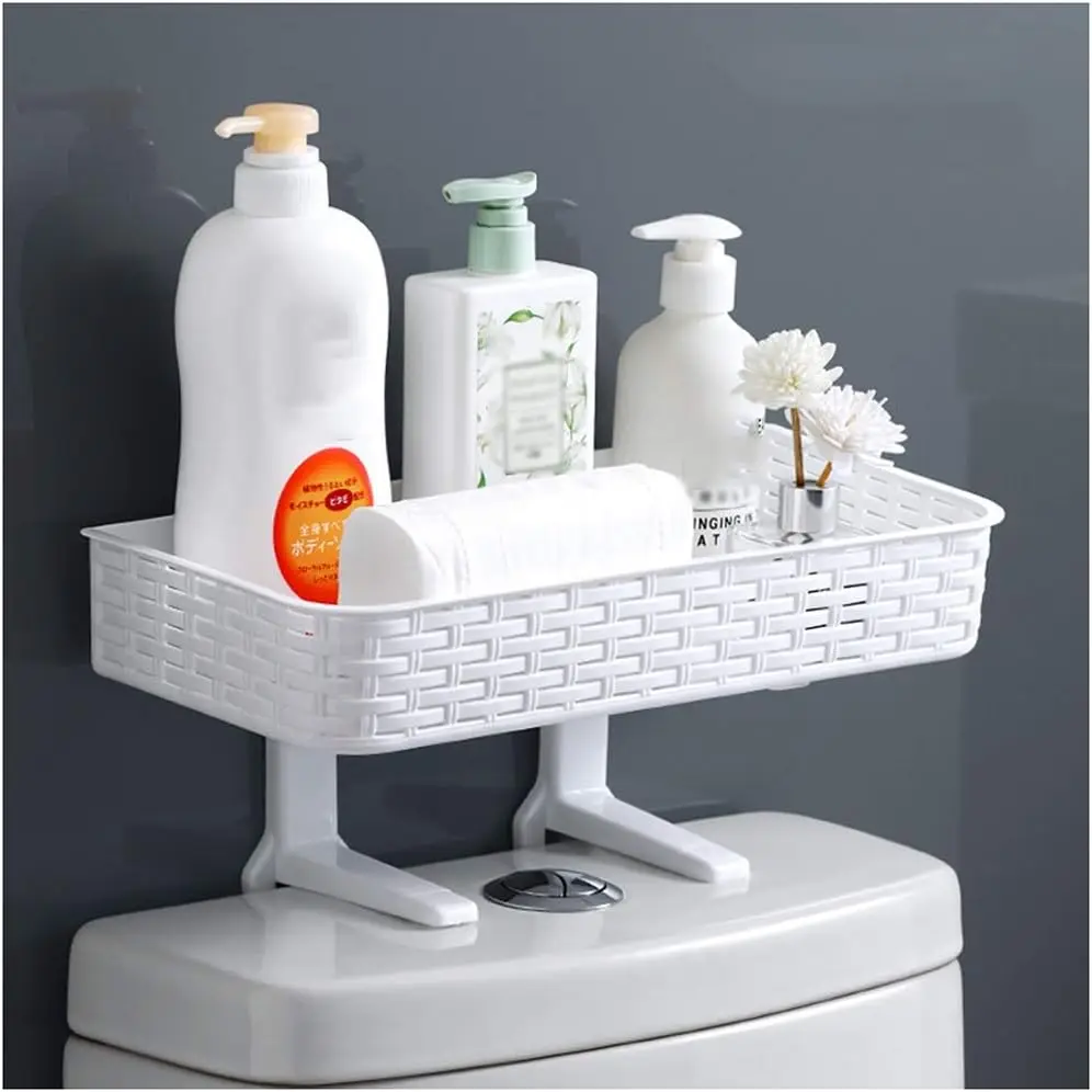 Bathroom Above Over The Toilet Rack No Drill Wall Mounted Shelf Toilet Shelf Organizers Storage Plastic Shower Bath Accessories