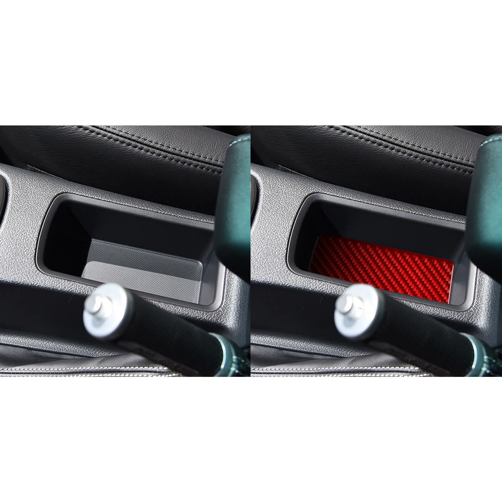For Toyota Hilux 2015—2021 Real Carbon Fiber Console Gears Shifter Storage Box Panel Car Interior Accessories Trim Sticker
