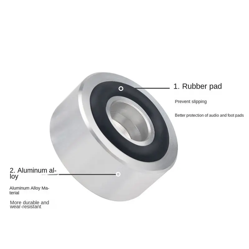 رائعة - 4 قطع حامل مكبر الصوت، وسادة تثبيت القدم، قاعدة الصدمات، غطاء حامل القدم #4