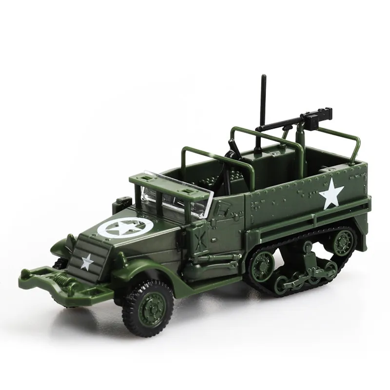 4D 1/72 M3 Half-track Armoured Personnel Carrier Glue-free Easy Assembly Model DIY Puzzle Military Chariot Toy