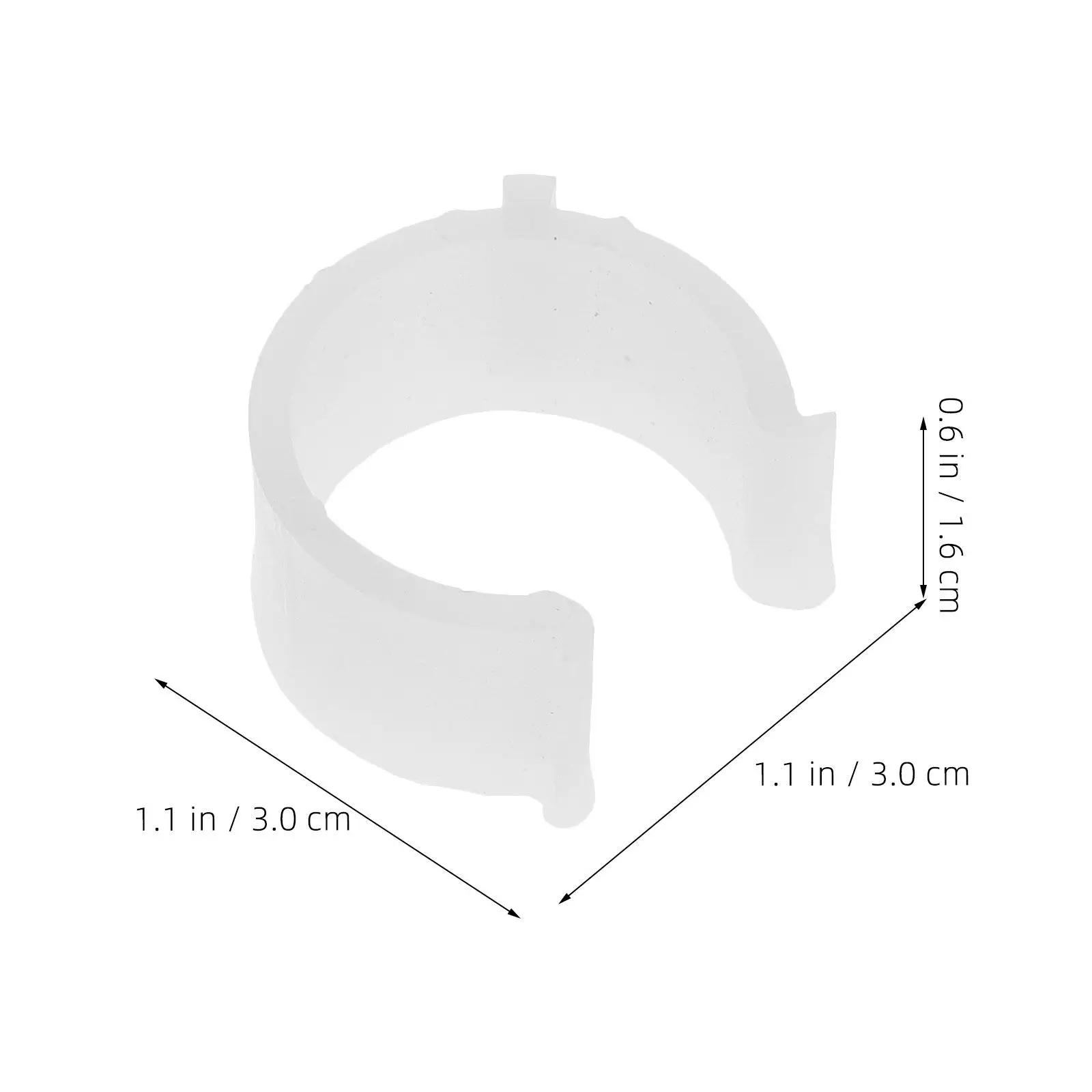 12Pcs No Screw Curtain Rod Bracket Plastic Buckles Damage Free U Shaped Clips for Wall Ceiling Mount Tension Rod Holders