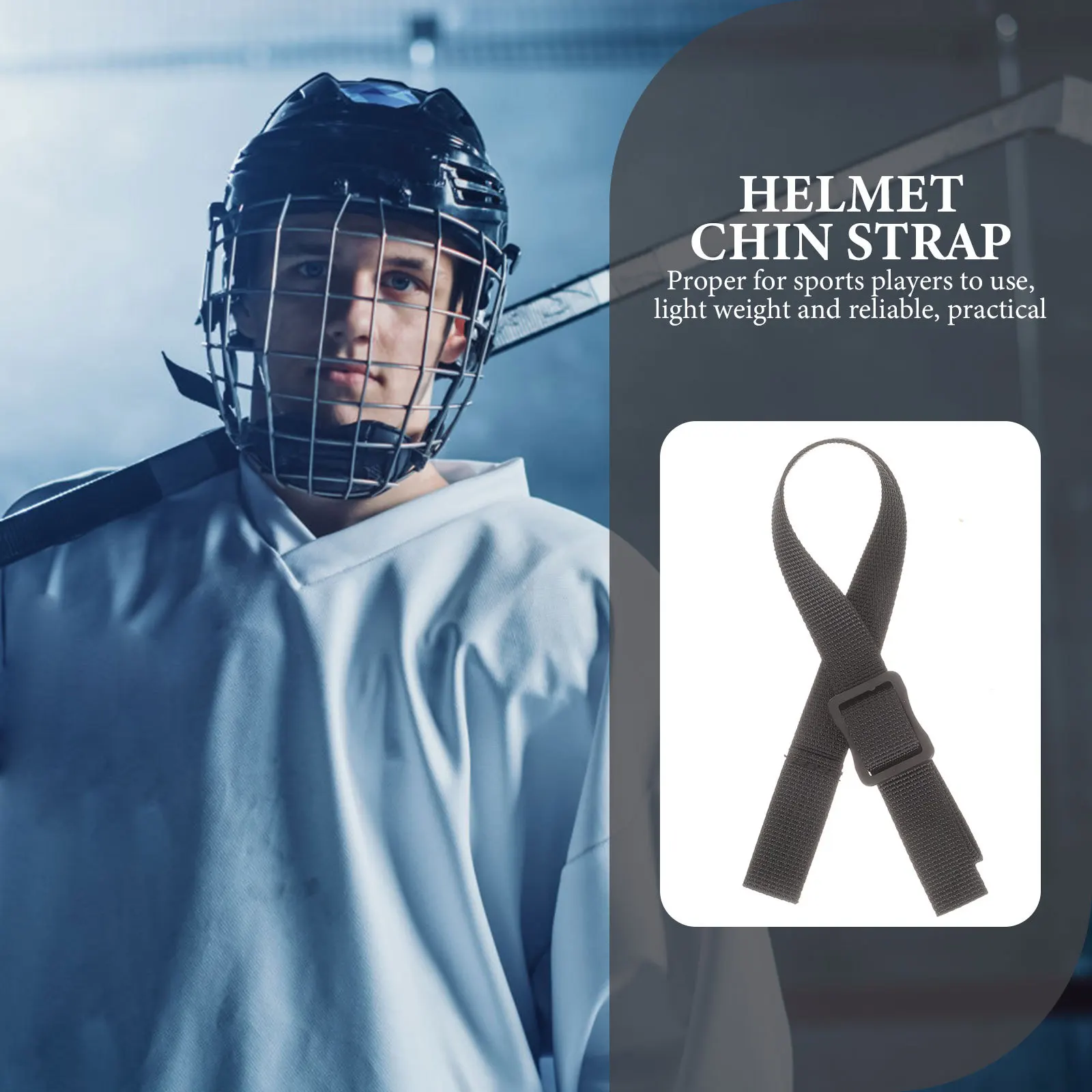

1Set Hockey Chin Strap Breathable Skin-Friendly Replacement for Hockey Players Safety Chin Strap for