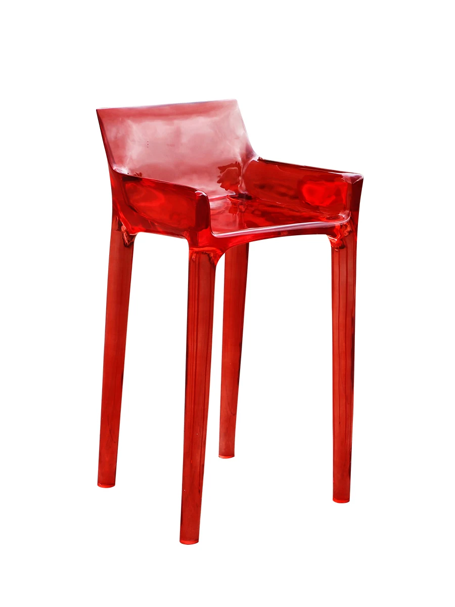 Transparent resin creative high bar chair