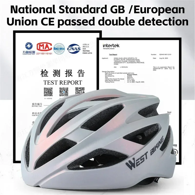 WEST BIKING Female Cycling Helmet Multicolor Integrated Lightweight Helmet Aerodynamic Road Bike Helmet Women Skateboard Helmets
