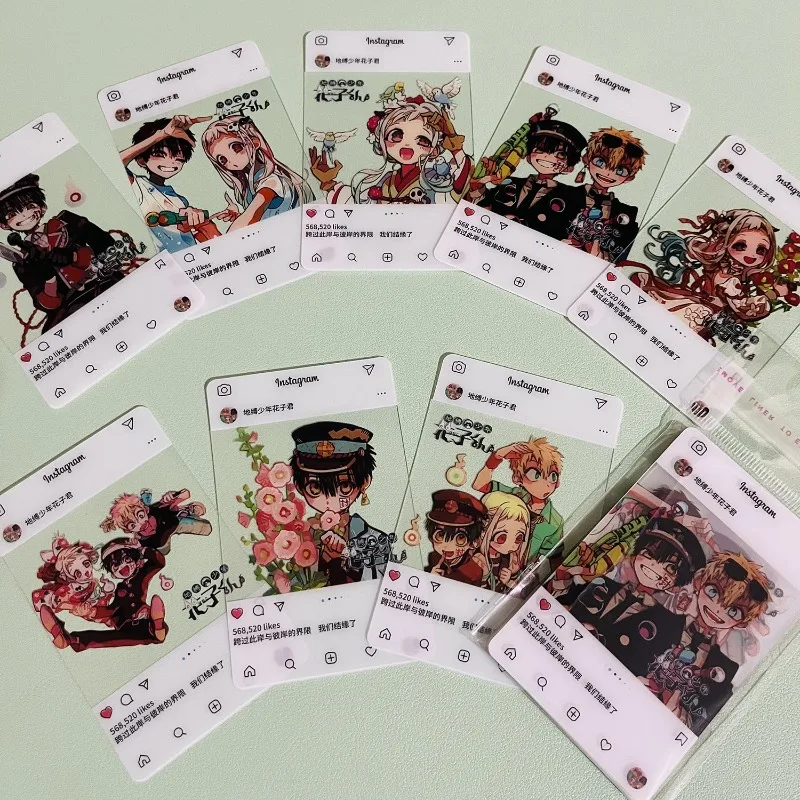 8Pcs/Set 2025 Cartoon Kawaii Anime Three-Inch Photo Props Diy Cartoon Pvc Transparent Card Collection Card Birthday Gift