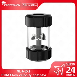 FREEZEMOD Cylinder Water Flow Indicator Impeller IndustrialLiquid Flow Meter Observing Water Cooler for Flow SLJ-JX2